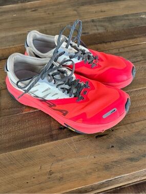 Hoka Men's Running Shoes - Coral/orange Red with White and Gray